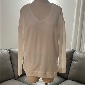 Aerie Oversized Cozy White Long-Sleeve Sweatshirt – XXS